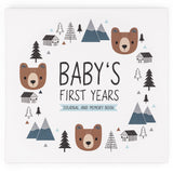 Keepsake Baby Memory Book for Baby Boy or Girl – Timeless Woodland Baby Journal Scrapbook Photo Album for First 5 Years